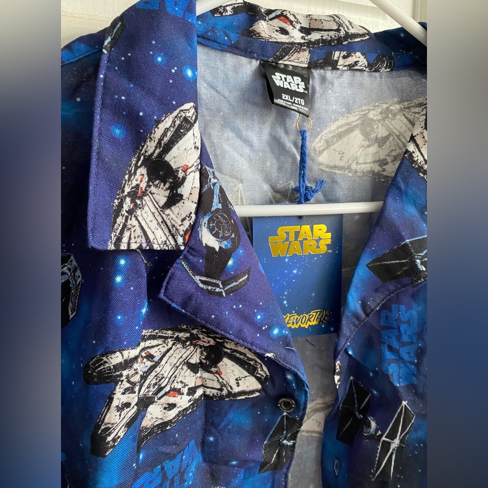 Cakeworthy Star Wars Button Up Cabana Style Retro Shirt Top size 2x Unisex - Picture 5 of 9